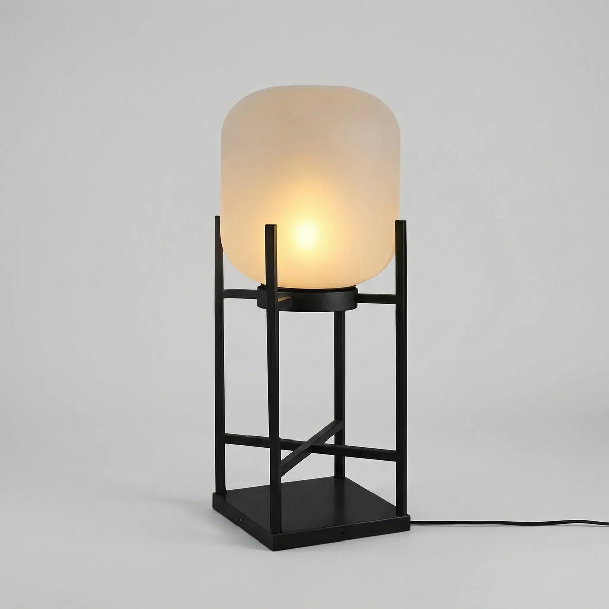 Freestanding Garden Lamp | Solar-Powered Automatic & Frosted Glass Shade
