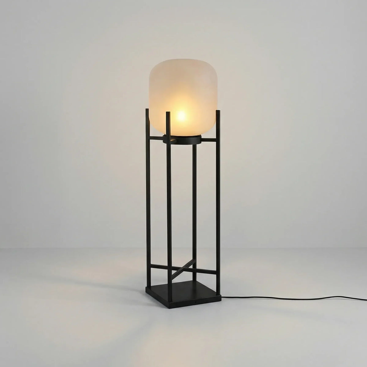 Freestanding Garden Lamp | Solar-Powered Automatic & Frosted Glass Shade