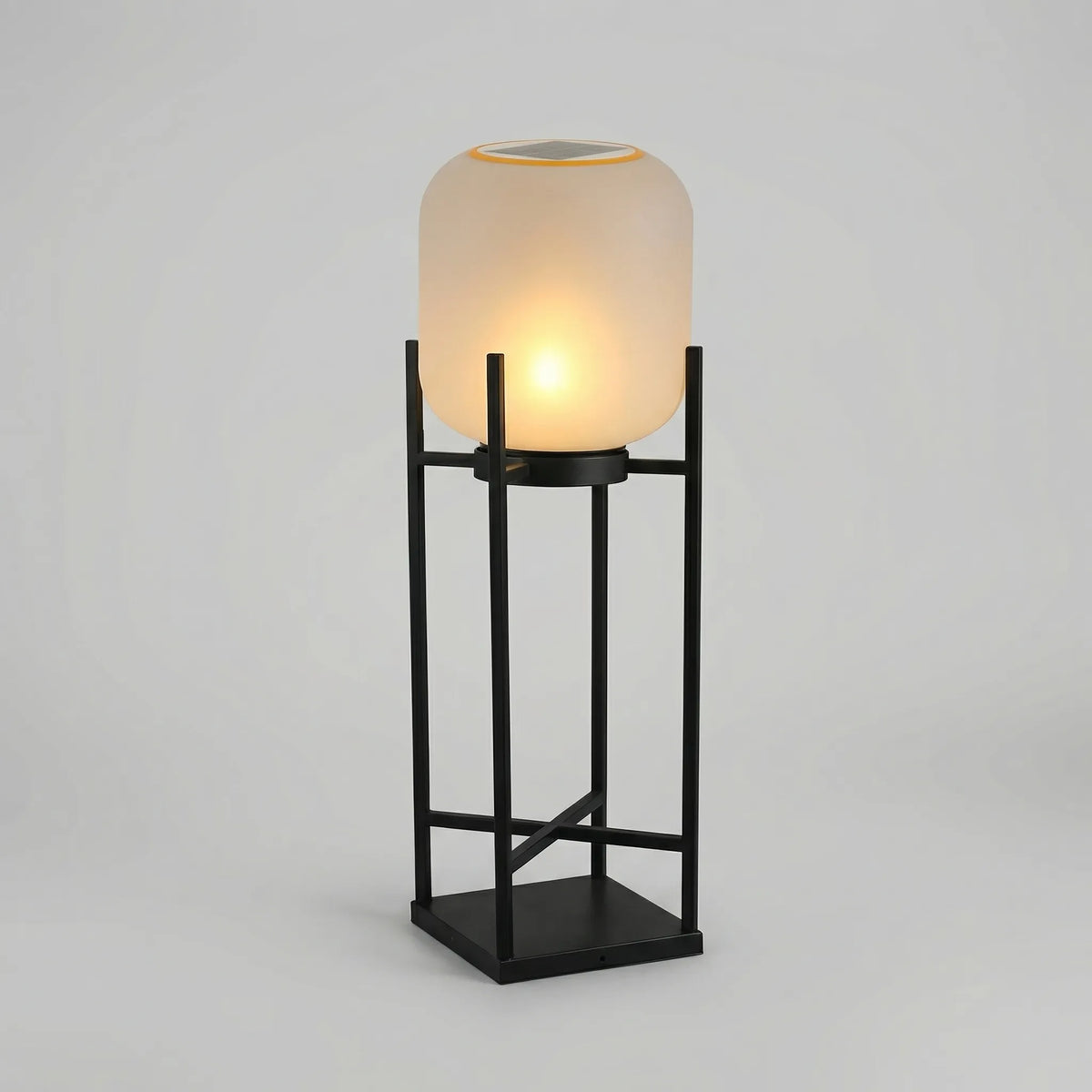 Freestanding Garden Lamp | Solar-Powered Automatic & Frosted Glass Shade