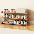 Freestanding Shoe Rack | Natural Bamboo & Open Shelves | Widths 30–80 cm