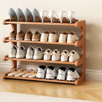 Freestanding Shoe Rack | Natural Bamboo & Open Shelves | Widths 30–80 cm