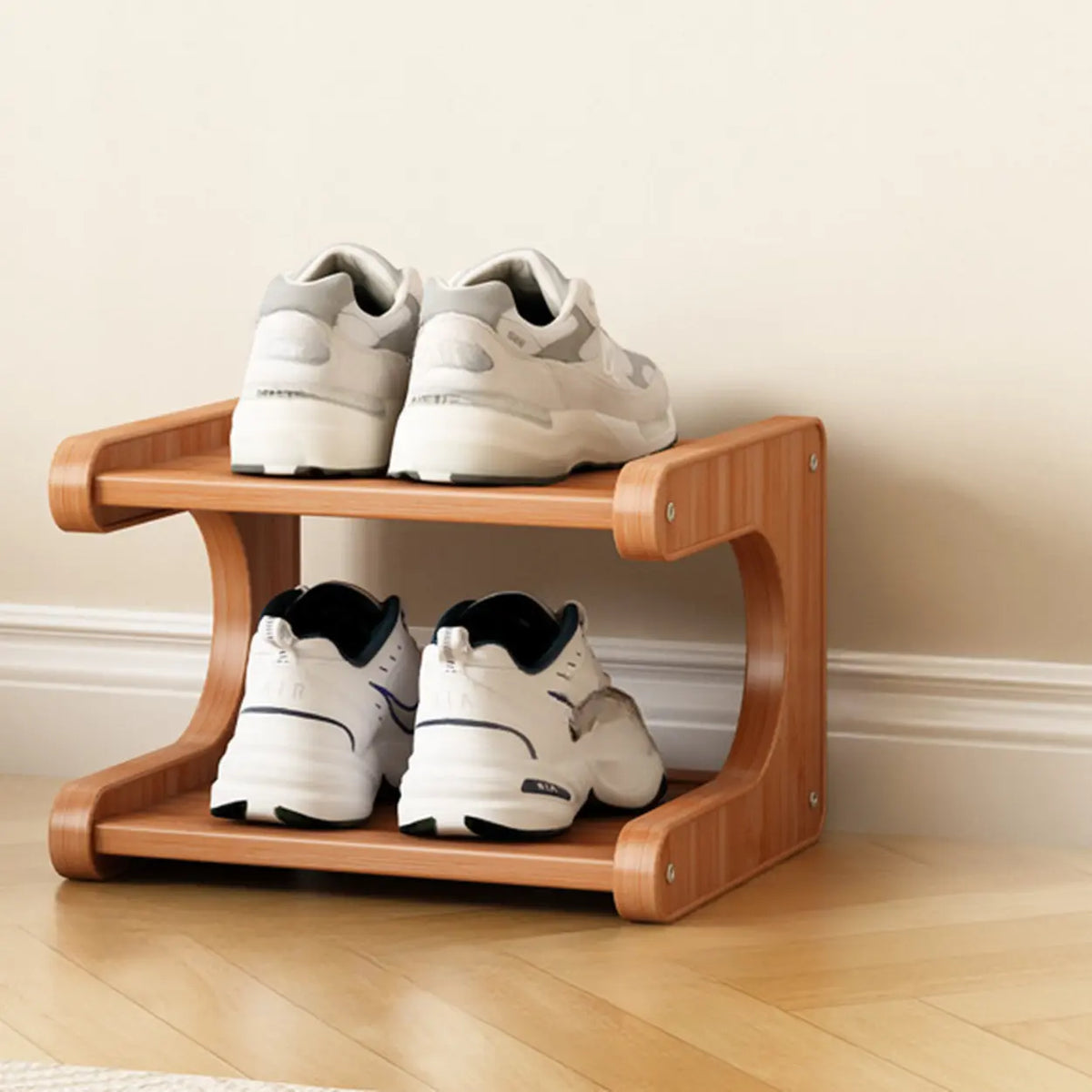 Freestanding Shoe Rack | Natural Bamboo & Open Shelves | Widths 30–80 cm