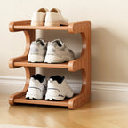 Freestanding Shoe Rack | Natural Bamboo & Open Shelves | Widths 30–80 cm