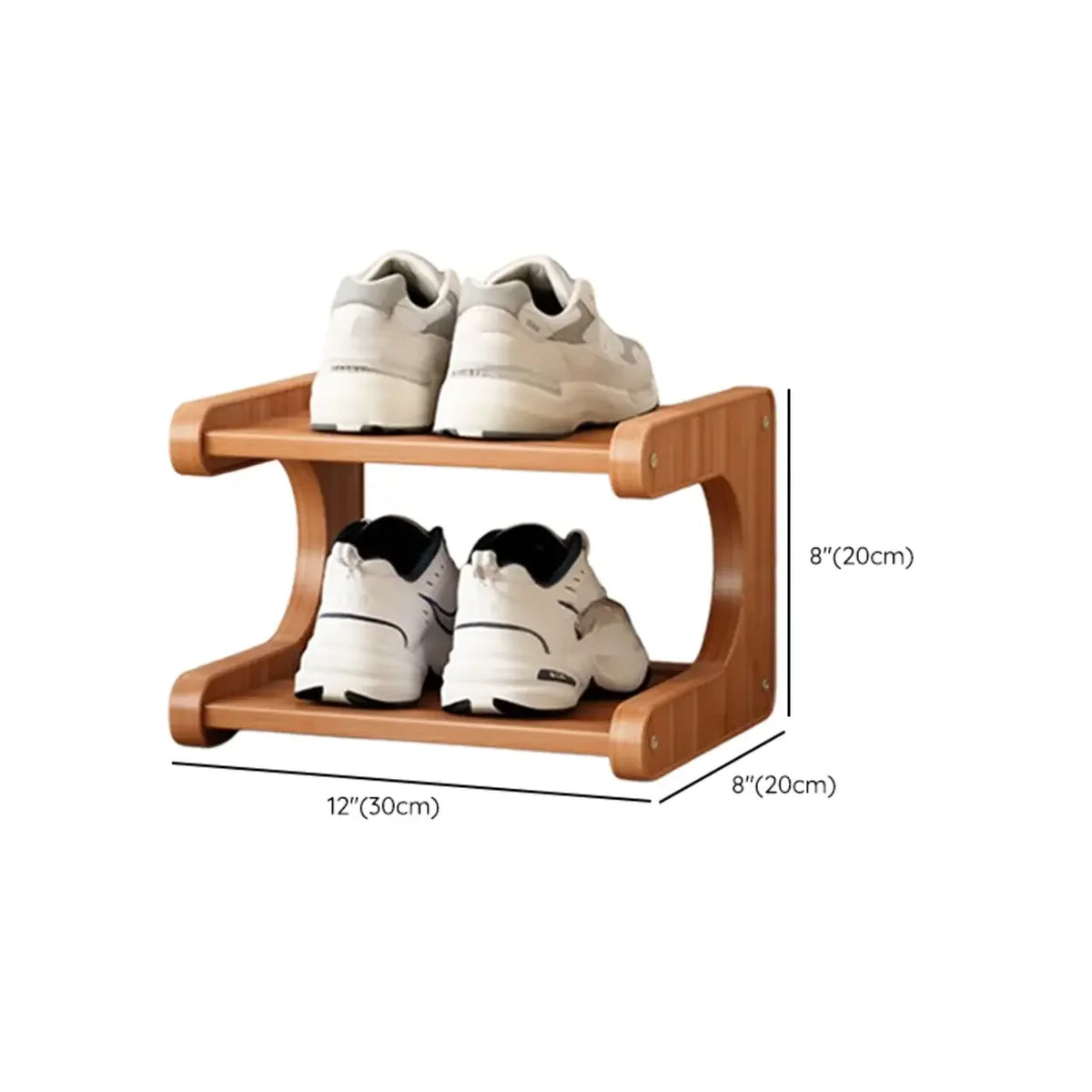 Freestanding Shoe Rack | Natural Bamboo & Open Shelves | Widths 30–80 cm