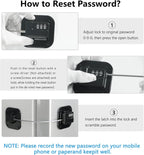 Fridge Lock | Keyless 3-Digit Combo & Steel Cable | 2-Pack
