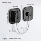Fridge Lock | Keyless 3-Digit Combo & Steel Cable | 2-Pack