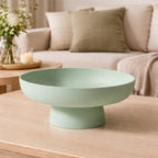 Fruit Bowl | Retro Ceramic Pedestal & Wide Bowl