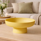 Fruit Bowl | Retro Ceramic Pedestal & Wide Bowl