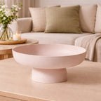 Fruit Bowl | Retro Ceramic Pedestal & Wide Bowl
