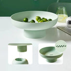 Fruit Bowl | Retro Ceramic Pedestal & Wide Bowl