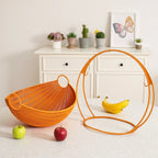 Cat Bowl | Spacious Woven Wicker & Sturdy Stand | 56 cm