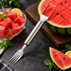 Fruit Cutter | 2-in-1 Slicer & Serving Fork | Stainless Steel