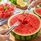 Fruit Cutter | 2-in-1 Slicer & Serving Fork | Stainless Steel