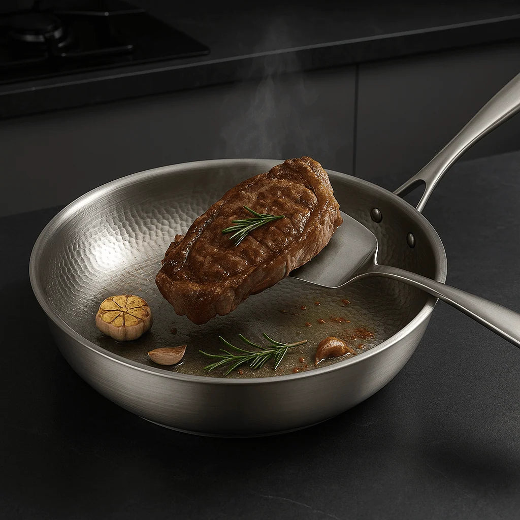 Frying Pan | Stainless Steel & Coating-Free | All Cooktops