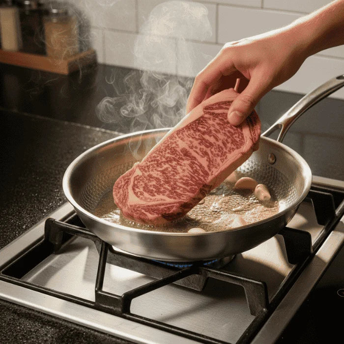 Frying Pan | Stainless Steel & Coating-Free | All Cooktops