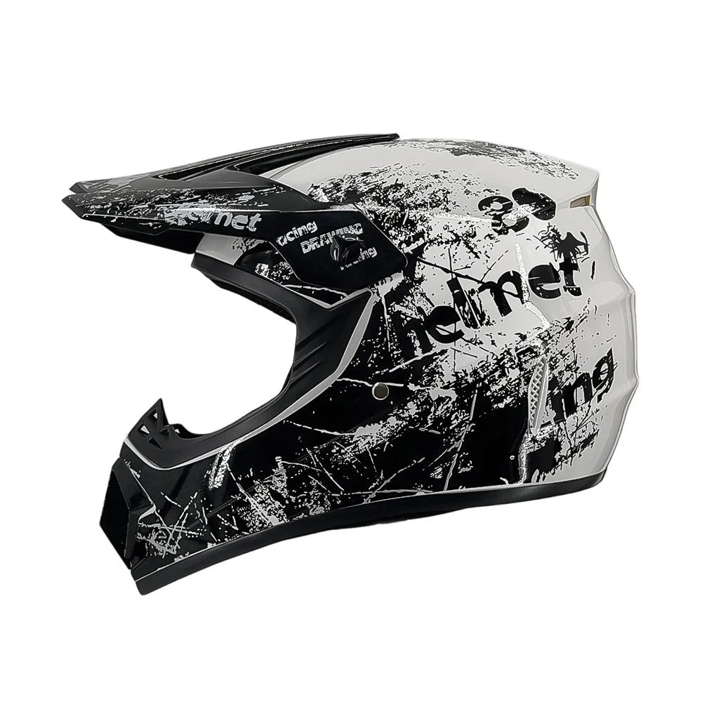Full-Face Motocross Helmet | Multi-Density EPS & Ventilated | Quick-Release Strap