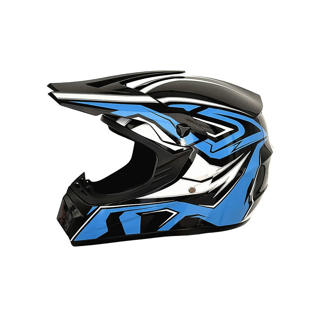 Full-Face Motocross Helmet | Multi-Density EPS & Ventilated | Quick-Release Strap
