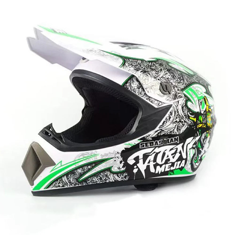 Full-Face Motocross Helmet | Multi-Density EPS & Ventilated | Quick-Release Strap