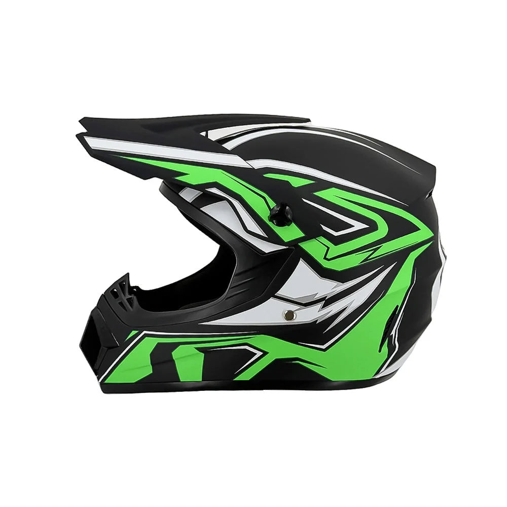 Full-Face Motocross Helmet | Multi-Density EPS & Ventilated | Quick-Release Strap