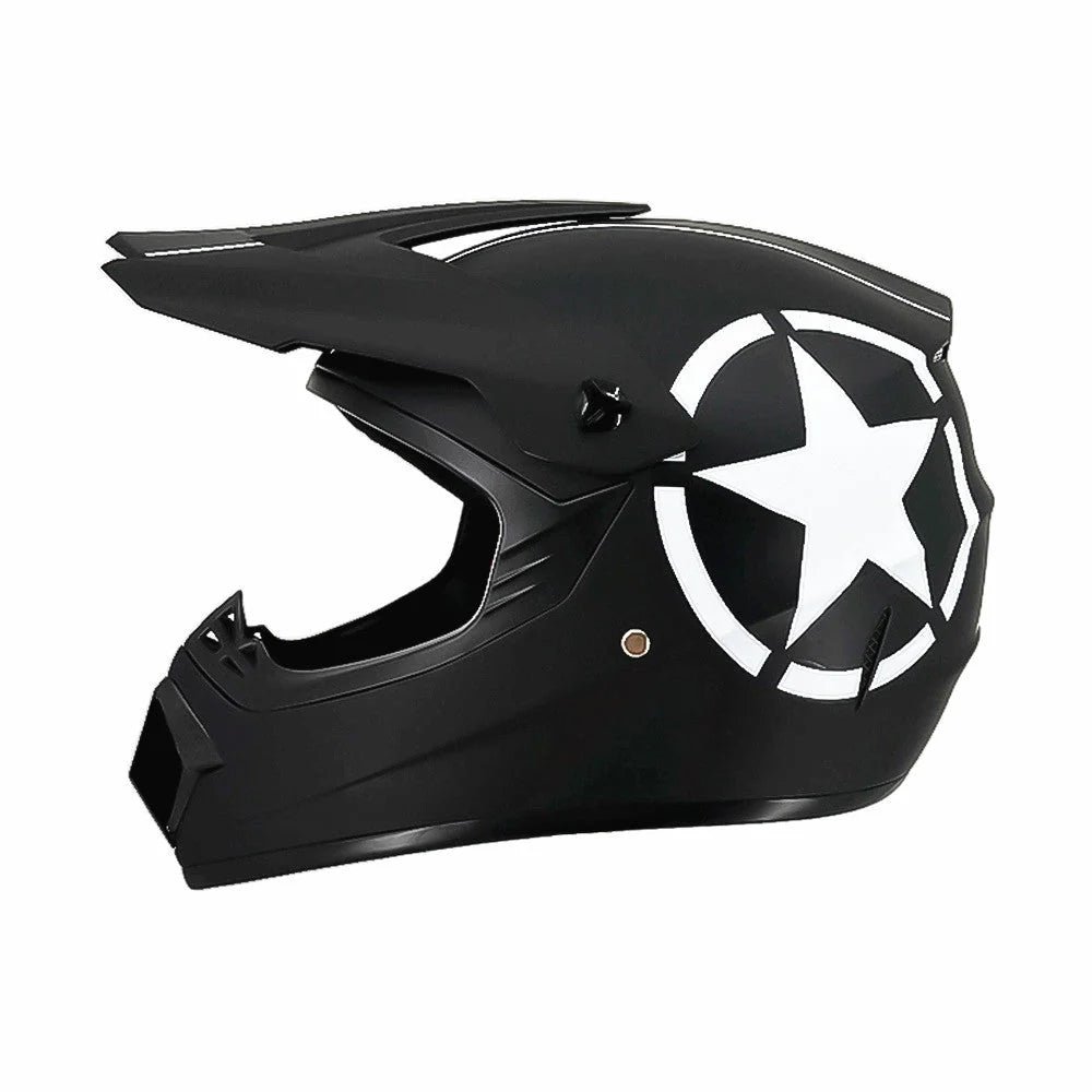 Full-Face Motocross Helmet | Multi-Density EPS & Ventilated | Quick-Release Strap
