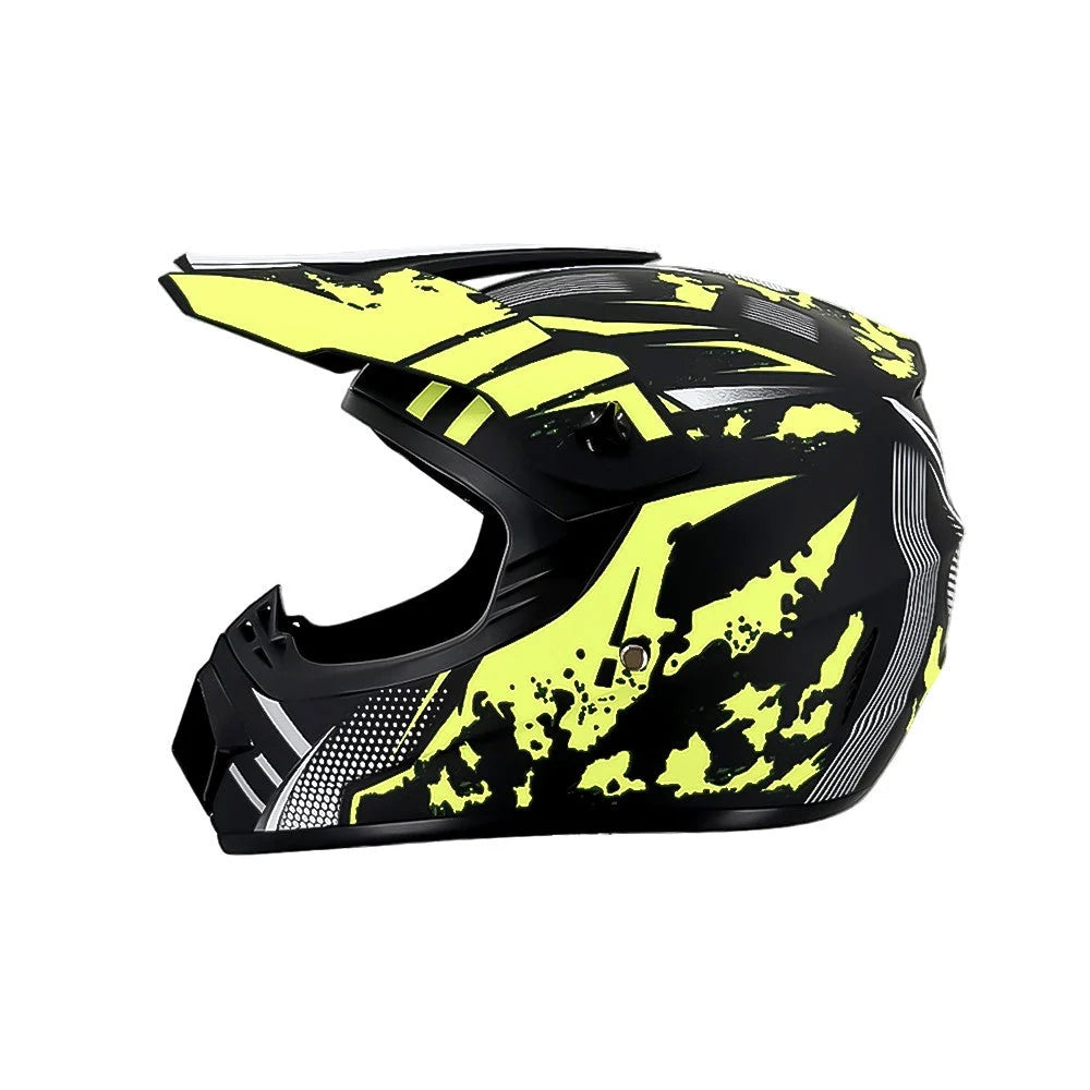 Full-Face Motocross Helmet | Multi-Density EPS & Ventilated | Quick-Release Strap