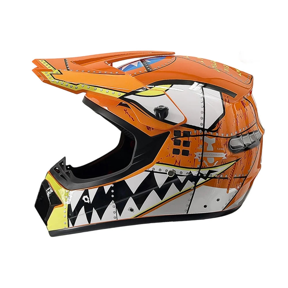 Full-Face Motocross Helmet | Multi-Density EPS & Ventilated | Quick-Release Strap