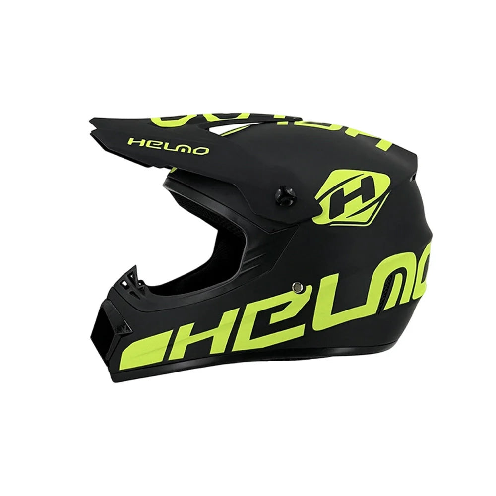 Full-Face Motocross Helmet | Multi-Density EPS & Ventilated | Quick-Release Strap