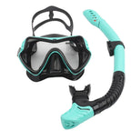 Full-Face Snorkel Mask | Wide-View Tempered Glass & Silicone Skirt