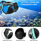 Full-Face Snorkel Mask | Wide-View Tempered Glass & Silicone Skirt