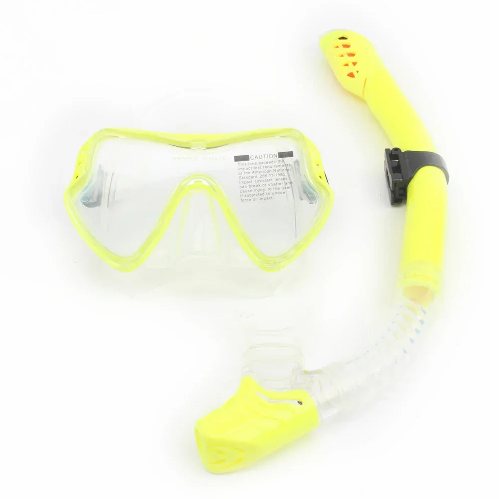 Full-Face Snorkel Mask | Wide-View Tempered Glass & Silicone Skirt
