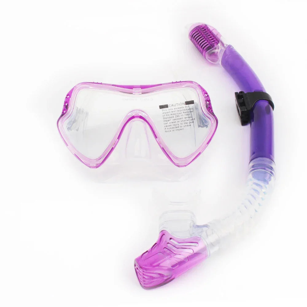 Full-Face Snorkel Mask | Wide-View Tempered Glass & Silicone Skirt