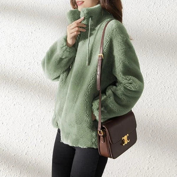 Fur Jacket | Cozy Double-Layer Fur & Stand-Up Collar | Oversized Fit