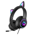 Gaming Headset | Cat Ear & 7-Mode LED | USB & 3.5mm