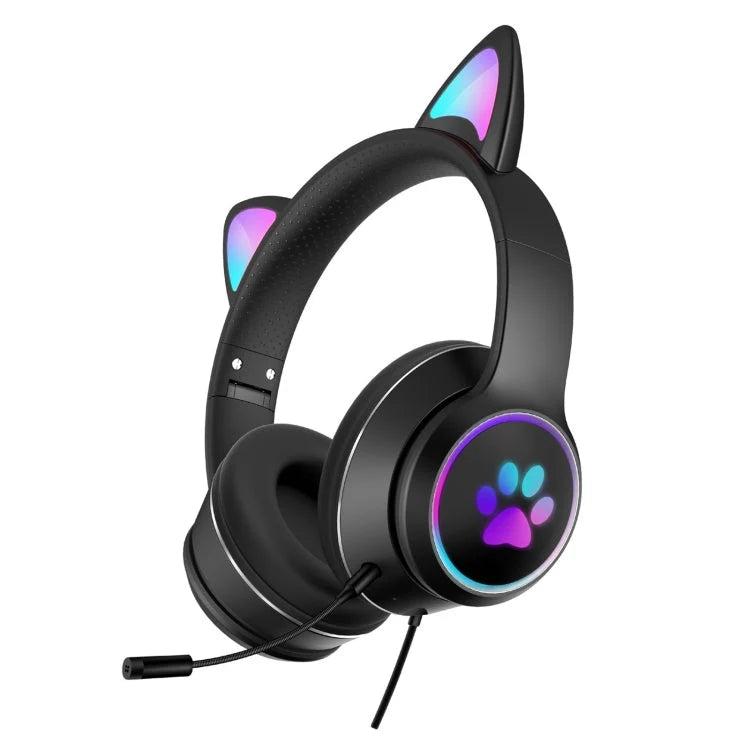 Gaming Headset | Cat Ear & 7-Mode LED | USB & 3.5mm