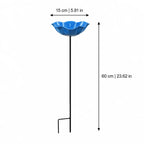 Garden Bird Bath Stand | Colorful Flower-Shaped Ceramic