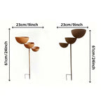 Garden Bird Bath | Three-Tier Corten Steel
