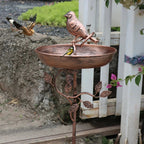 Garden Bird Bath | Decorative Metal Bowl | Ground Spike
