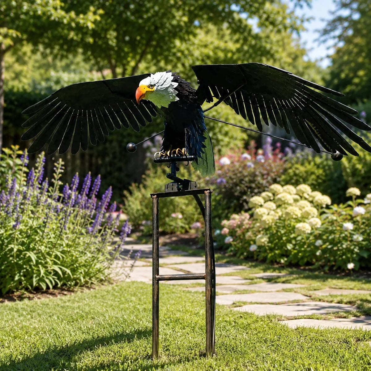 Garden Bird Decoration | Flapping Wings & Ground Stake