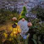 Garden Gnomes | Solar-Powered Warm LED Glow & Weatherproof | Set of 6