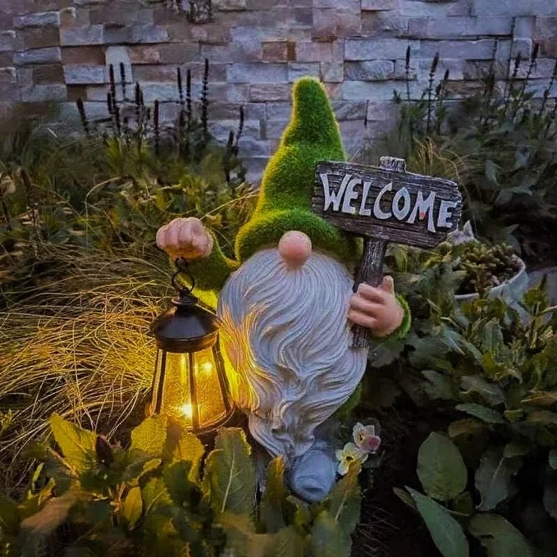 Garden Gnomes | Solar-Powered Warm LED Glow & Weatherproof | Set of 6