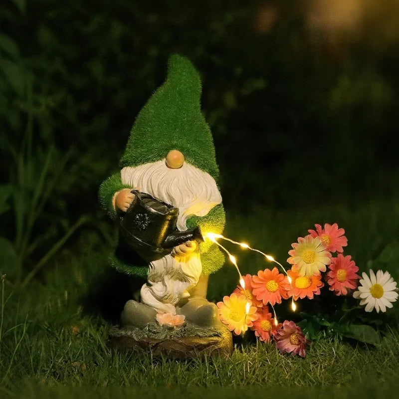 Garden Gnomes | Solar-Powered Warm LED Glow & Weatherproof | Set of 6