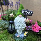 Garden Gnomes | Solar-Powered Warm LED Glow & Weatherproof | Set of 6