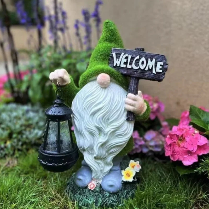 Garden Gnomes | Solar-Powered Warm LED Glow & Weatherproof | Set of 6