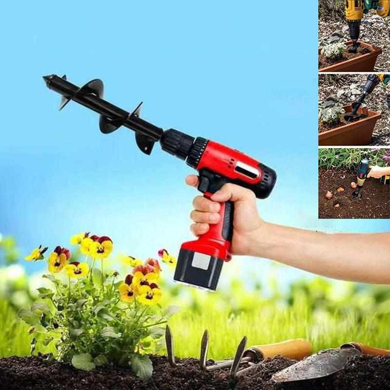 Garden Hole Digger | Drill-Powered Carbon Steel | Sizes M & L