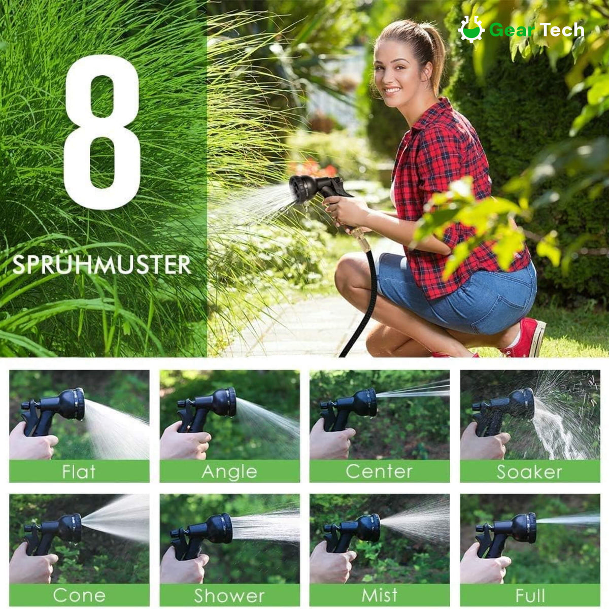 Garden Hose | Expands 3x, Anti-Kink & Leak-Proof | Lengths 22–90 m