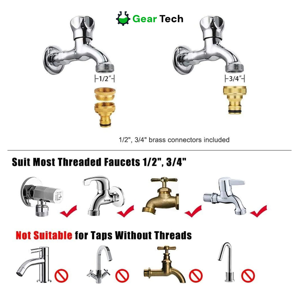 Garden Hose | Expands 3x, Anti-Kink & Leak-Proof | Lengths 22–90 m