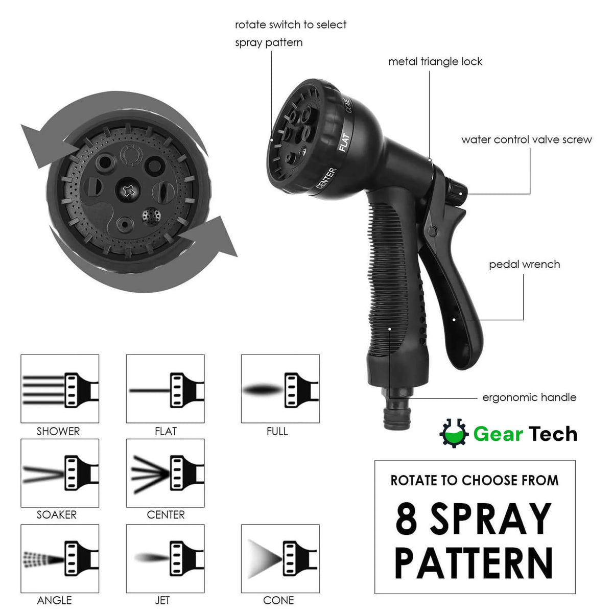Garden Hose | Expands 3x, Anti-Kink & Leak-Proof | Lengths 22–90 m
