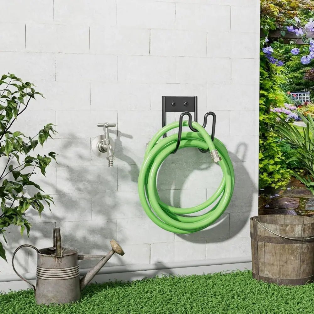 Garden Hose Holder | Wall-Mounted Metal Frame | Kink-Free Storage