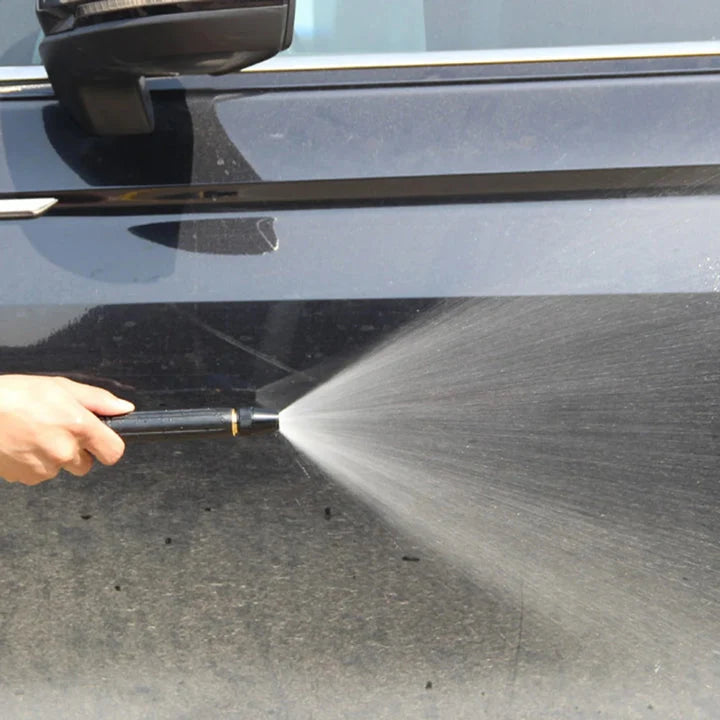 Garden Hose Nozzle | High-Pressure Adjustable Spray & Brass Quick-Connect