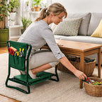 Garden Knee Stool & Seat | Foldable 2-in-1 | Padded Steel Frame